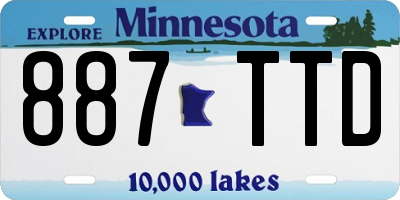 MN license plate 887TTD