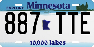 MN license plate 887TTE