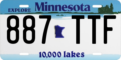 MN license plate 887TTF