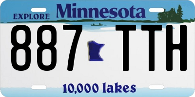MN license plate 887TTH