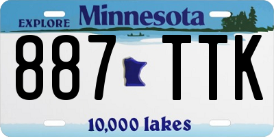 MN license plate 887TTK