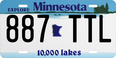 MN license plate 887TTL