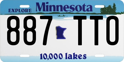 MN license plate 887TTO