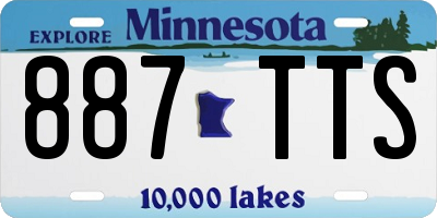 MN license plate 887TTS