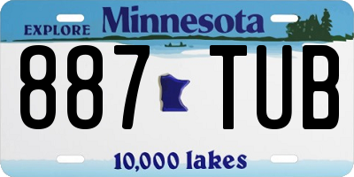 MN license plate 887TUB