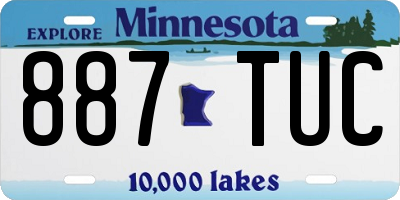 MN license plate 887TUC