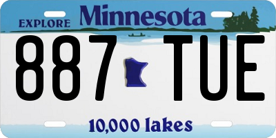 MN license plate 887TUE