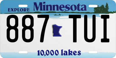 MN license plate 887TUI