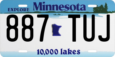 MN license plate 887TUJ
