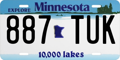 MN license plate 887TUK