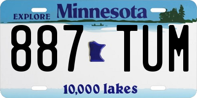MN license plate 887TUM