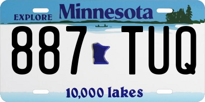 MN license plate 887TUQ