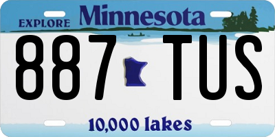 MN license plate 887TUS