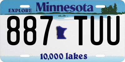 MN license plate 887TUU