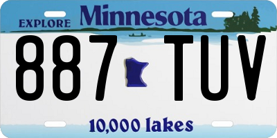 MN license plate 887TUV