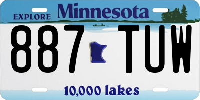 MN license plate 887TUW