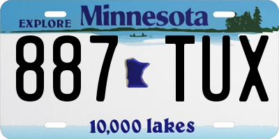 MN license plate 887TUX