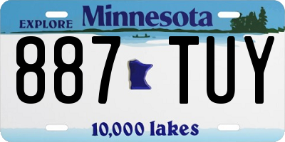 MN license plate 887TUY