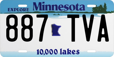 MN license plate 887TVA