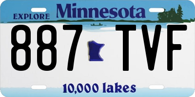 MN license plate 887TVF