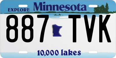 MN license plate 887TVK