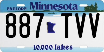 MN license plate 887TVV