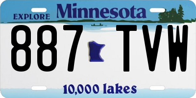 MN license plate 887TVW