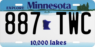 MN license plate 887TWC