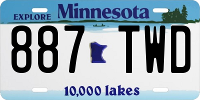 MN license plate 887TWD
