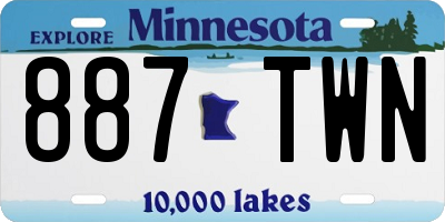 MN license plate 887TWN
