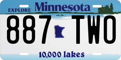 MN license plate 887TWO