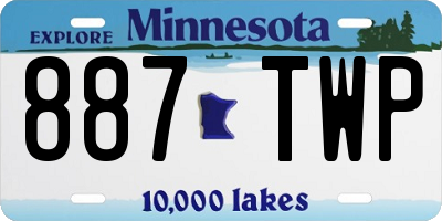 MN license plate 887TWP