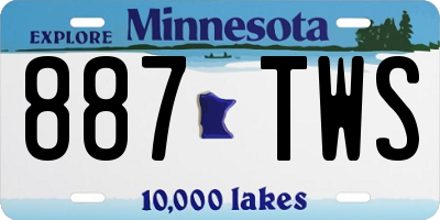 MN license plate 887TWS