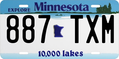 MN license plate 887TXM