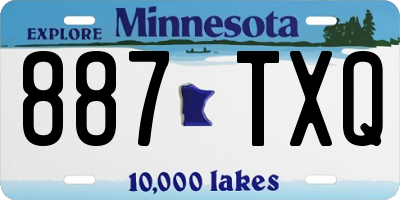 MN license plate 887TXQ