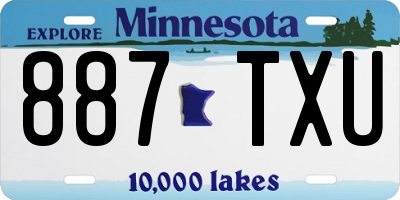 MN license plate 887TXU