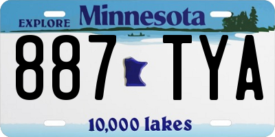 MN license plate 887TYA