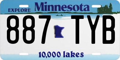 MN license plate 887TYB