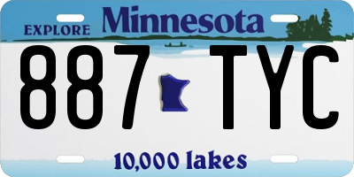 MN license plate 887TYC