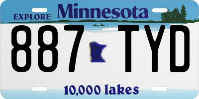 MN license plate 887TYD