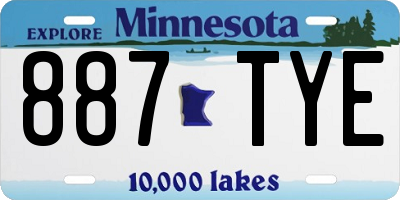 MN license plate 887TYE