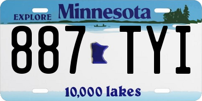 MN license plate 887TYI