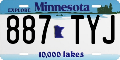 MN license plate 887TYJ