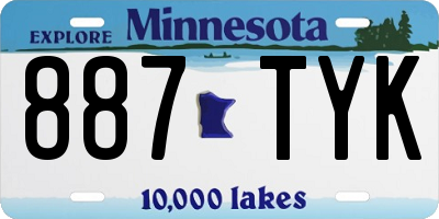 MN license plate 887TYK