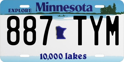 MN license plate 887TYM