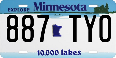 MN license plate 887TYO