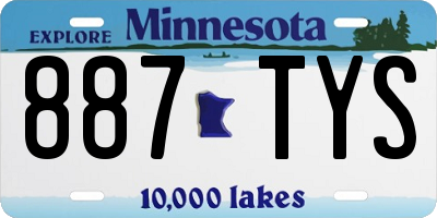 MN license plate 887TYS