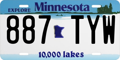 MN license plate 887TYW