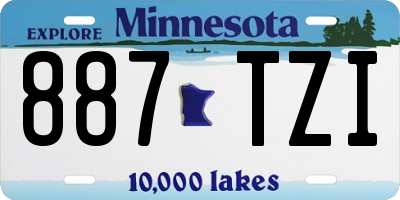 MN license plate 887TZI