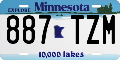 MN license plate 887TZM